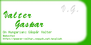 valter gaspar business card